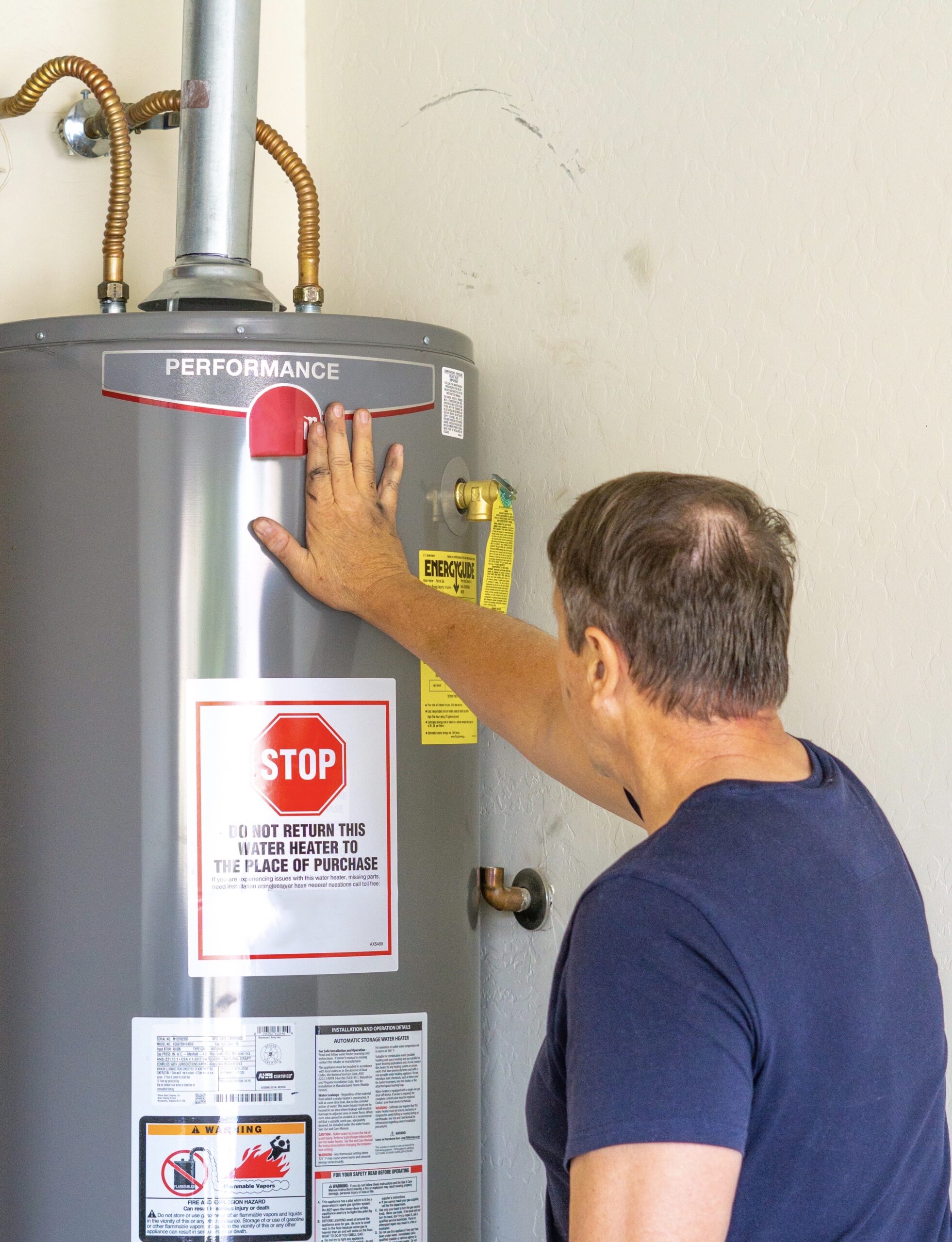 installing hot water tank