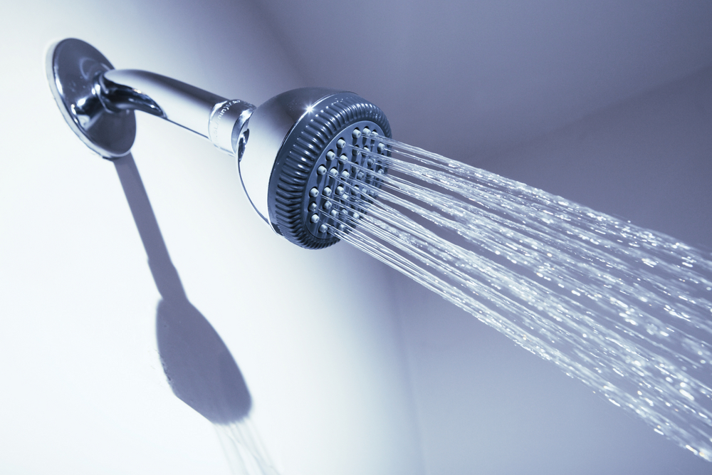Shower head with a strong stream of water that won't turn off